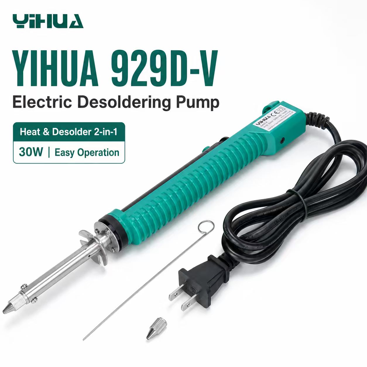 YIHUA 929D‑V 30W 2‑in‑1 Pompa  - Desoldering Pump Electric Vacuum Station ulasan dan harga